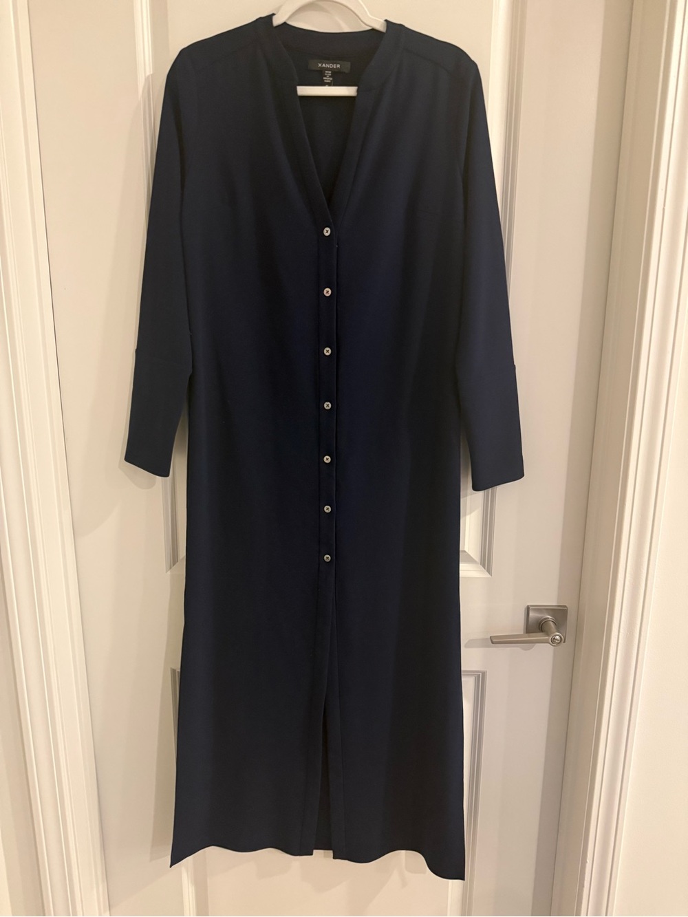 Xander Navy Blue Button Down Maxi Dress-NWT